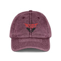 Vintage Embroidered Cap — 'RIOT' Skull Logo Distressed Baseball Hat