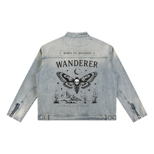 Free Spirit "Born to Wander" Denim Jacket