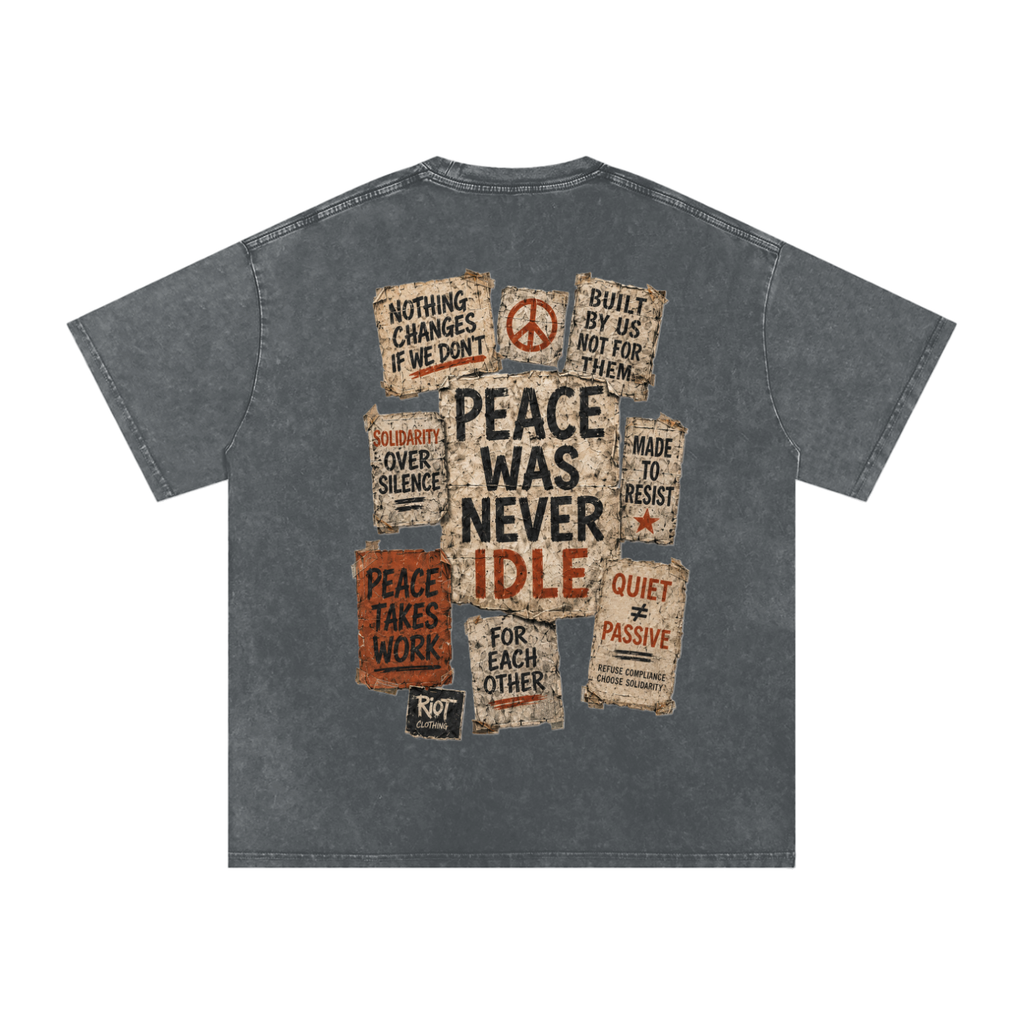 Snow Washed Oversized Cotton T-Shirt