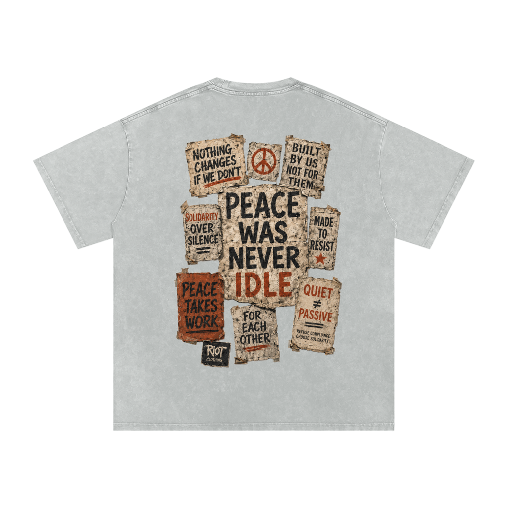 Snow Washed Oversized Cotton T-Shirt