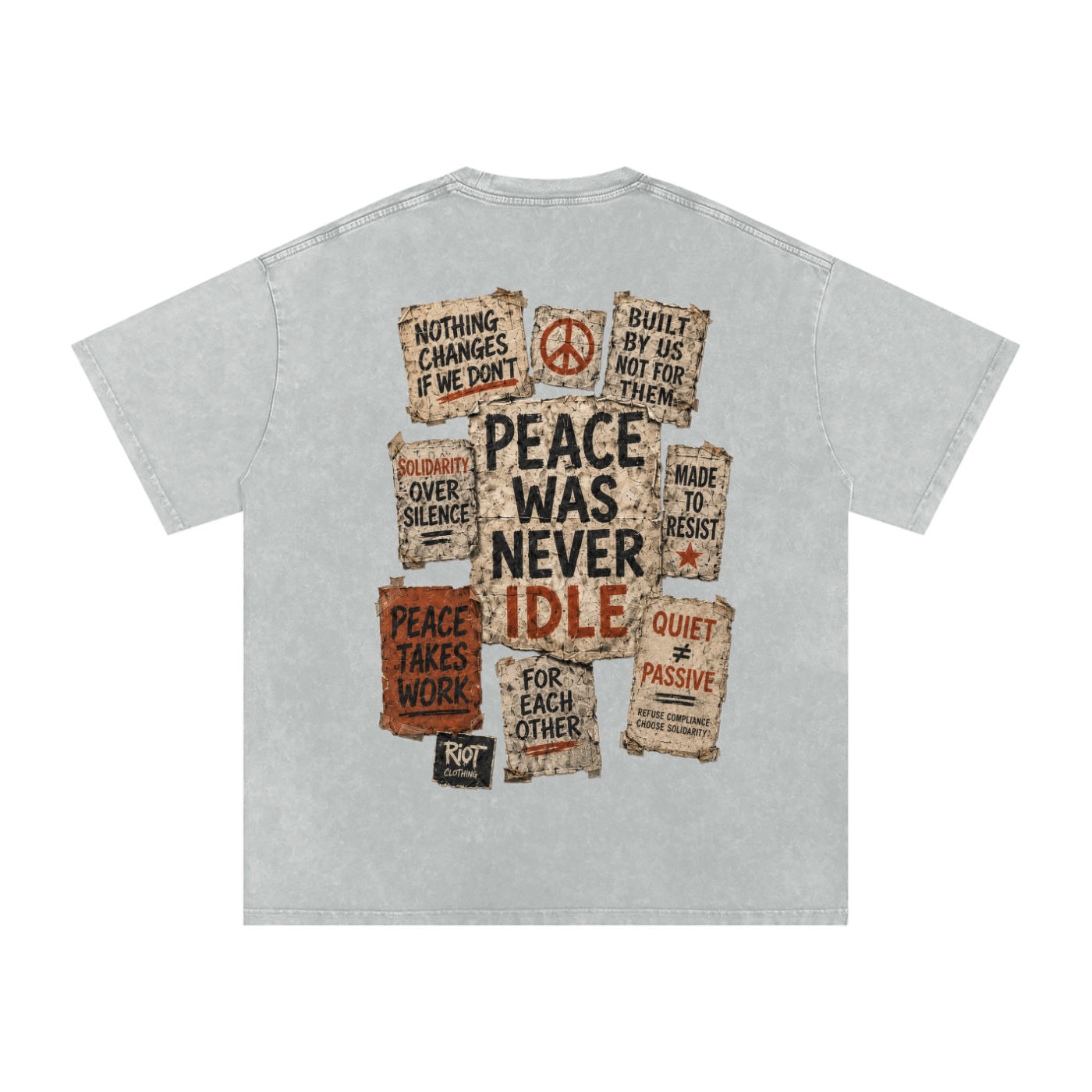 Snow Washed Oversized Cotton T-Shirt
