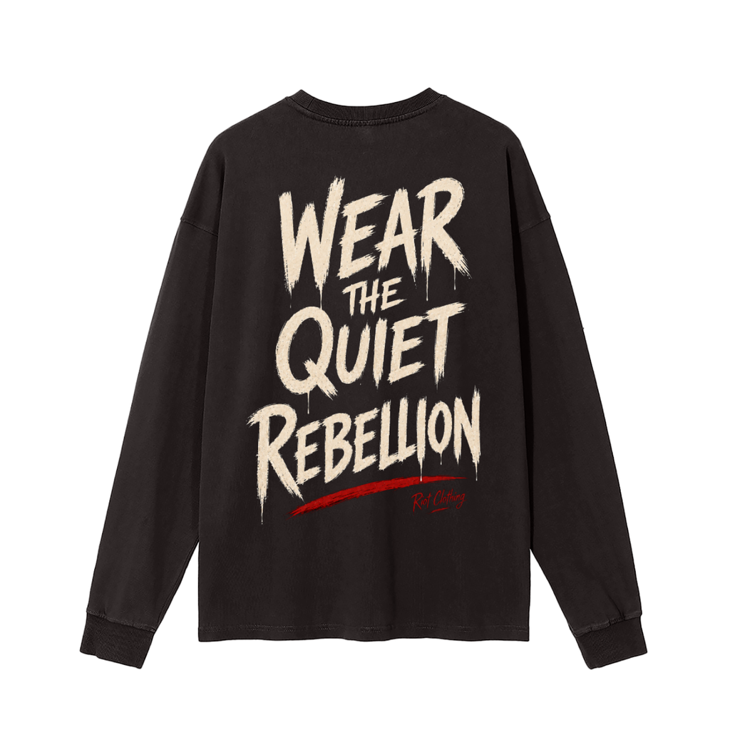 "Quiet Rebellion" Vintage Washed Long Sleeve T-Shirt