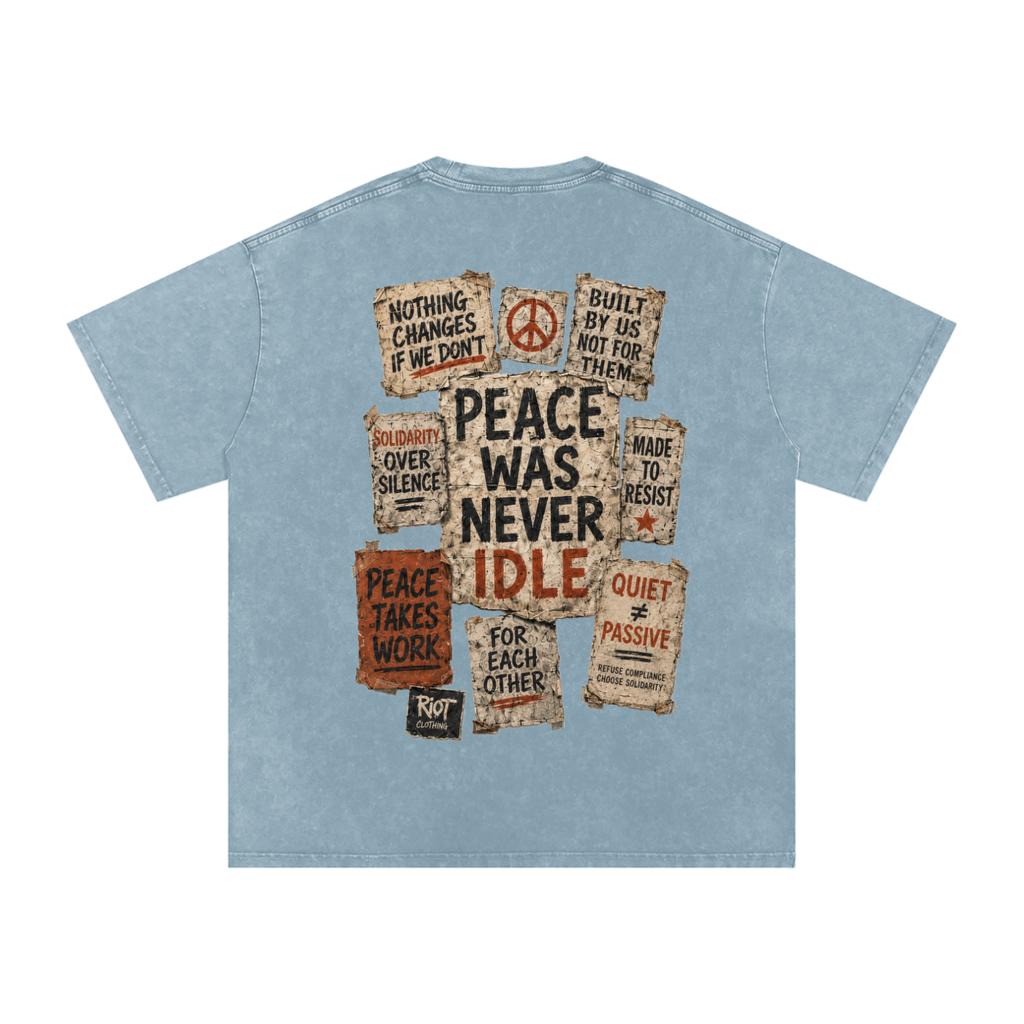 Snow Washed Oversized Cotton T-Shirt