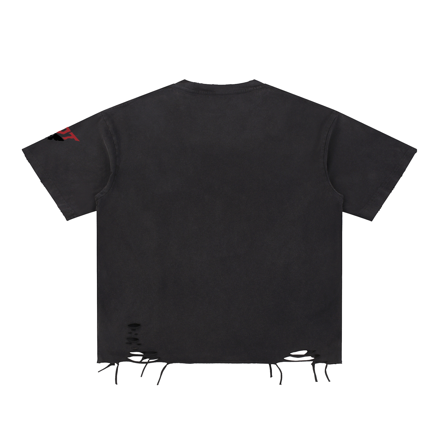 "Forged in Unrest" Snow Washed Raw-Hem T-Shirt